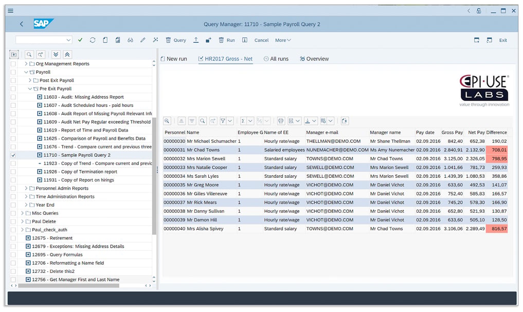 Why struggle with the SAP Wage Type Reporter when you can use Query Manager?